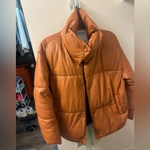 NVLT VEGAN bomber jacket. Burnt orange. Small. Previously loved great condition